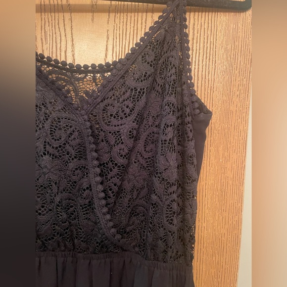 Ambiance Boutique Lace Romper, Black, Size M - Picture 7 of 10